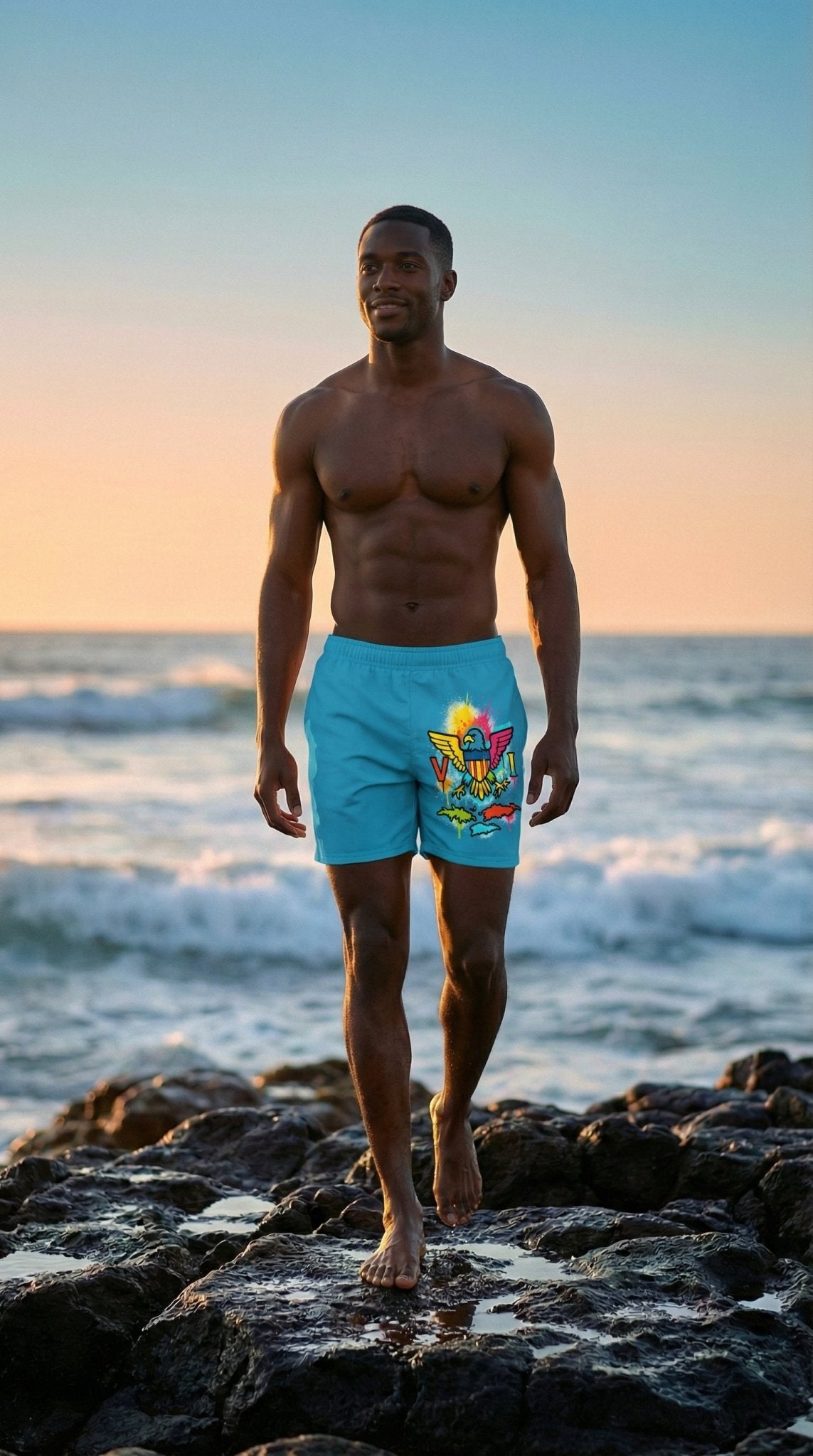 SPIRIT OF Virgin Islands Swim Trunks - Feel Good Clothing CompanyFG Swim TrunksSPIRIT OF Virgin Islands Swim TrunksFeel Good Clothing Company